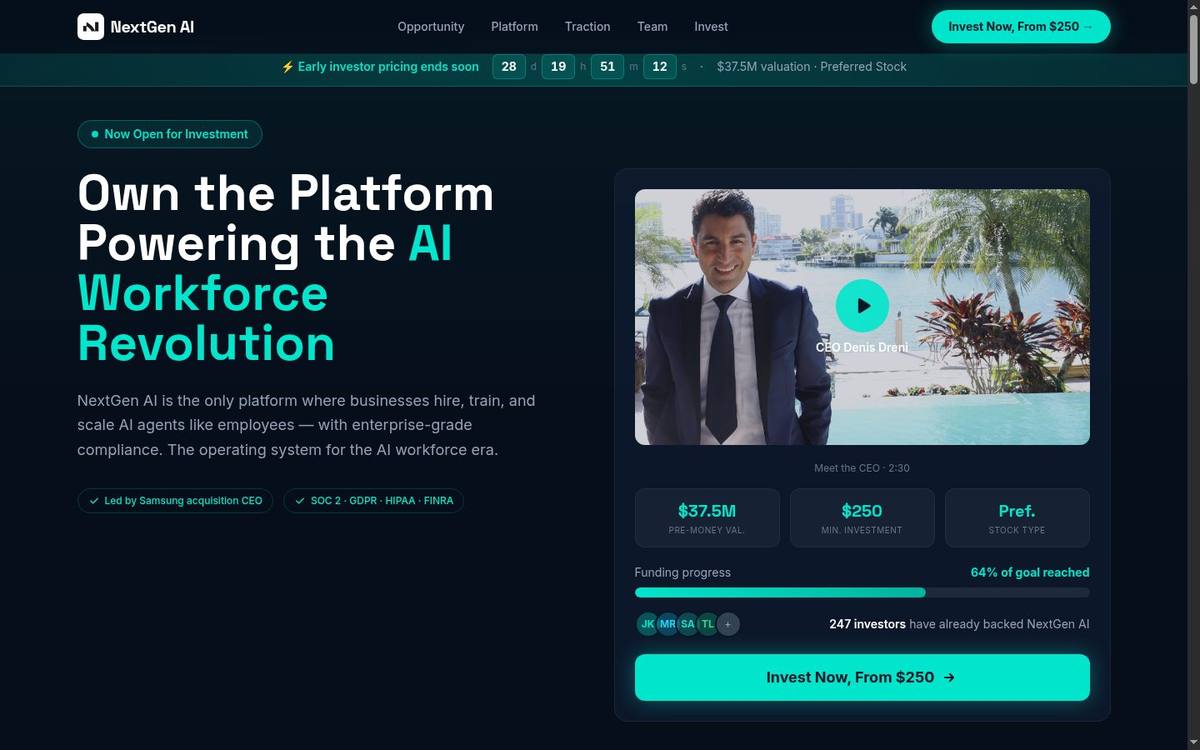 NextGen investor page